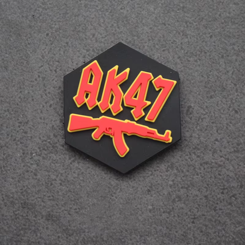 Parche PVC táctico médico hexagonal AK47 AR15 para ropa y mochila - imagen 3