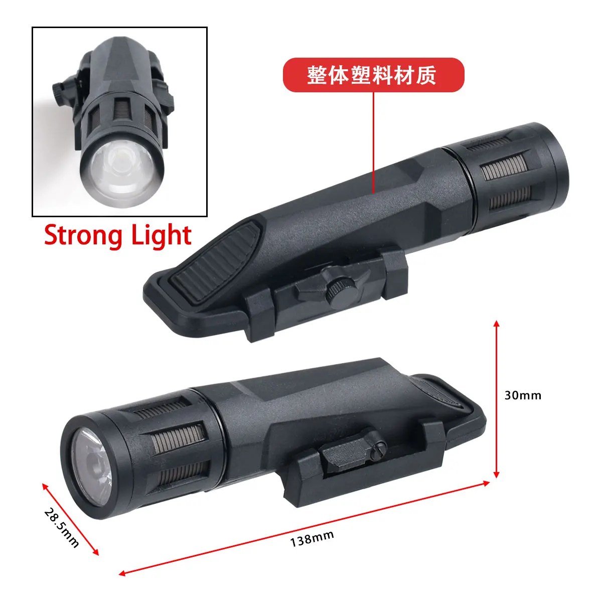 INFORCE WML XH15 – Linterna táctica LED para riel Picatinny - imagen 4