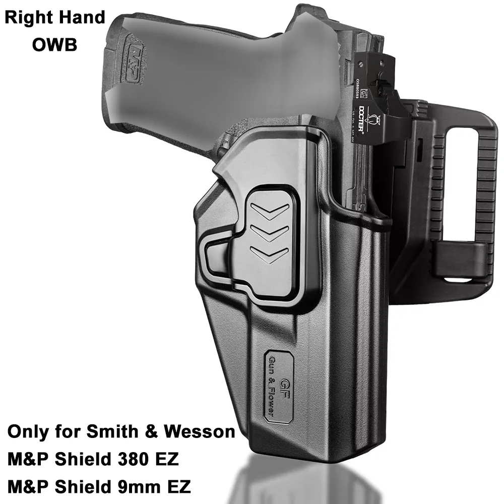 Smith & Wesson M&P Shield 380 9mm Funda Derecha con Bloqueo de Sonido