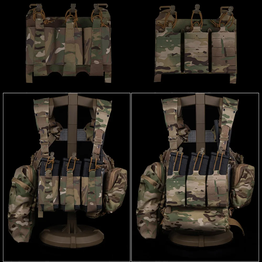 Aparejo de pecho táctico extensible V2 MOLLE – Bolsa frontal ajustable