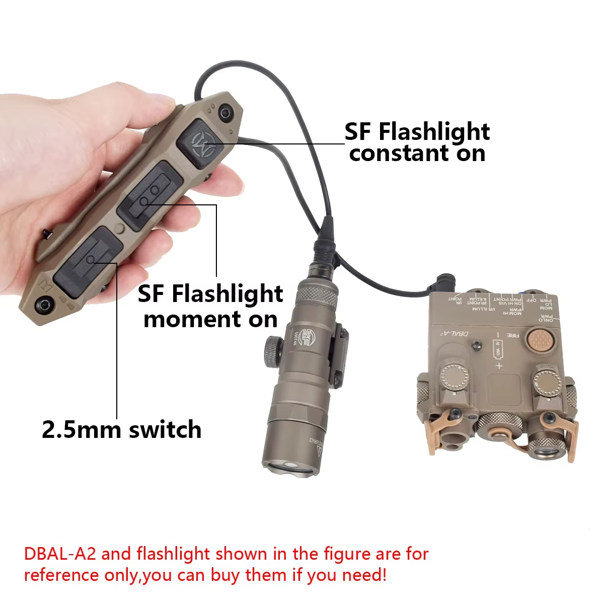 Interruptor remoto táctico SureFire M600 para linterna