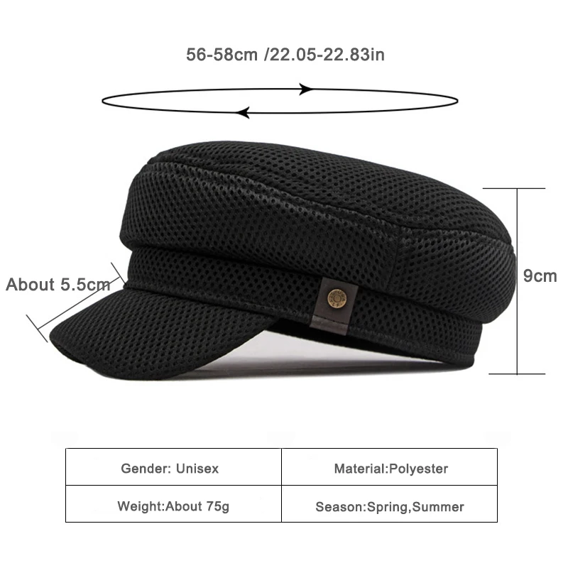 Gorra táctica de malla transpirable con visor estilo militar - imagen 4