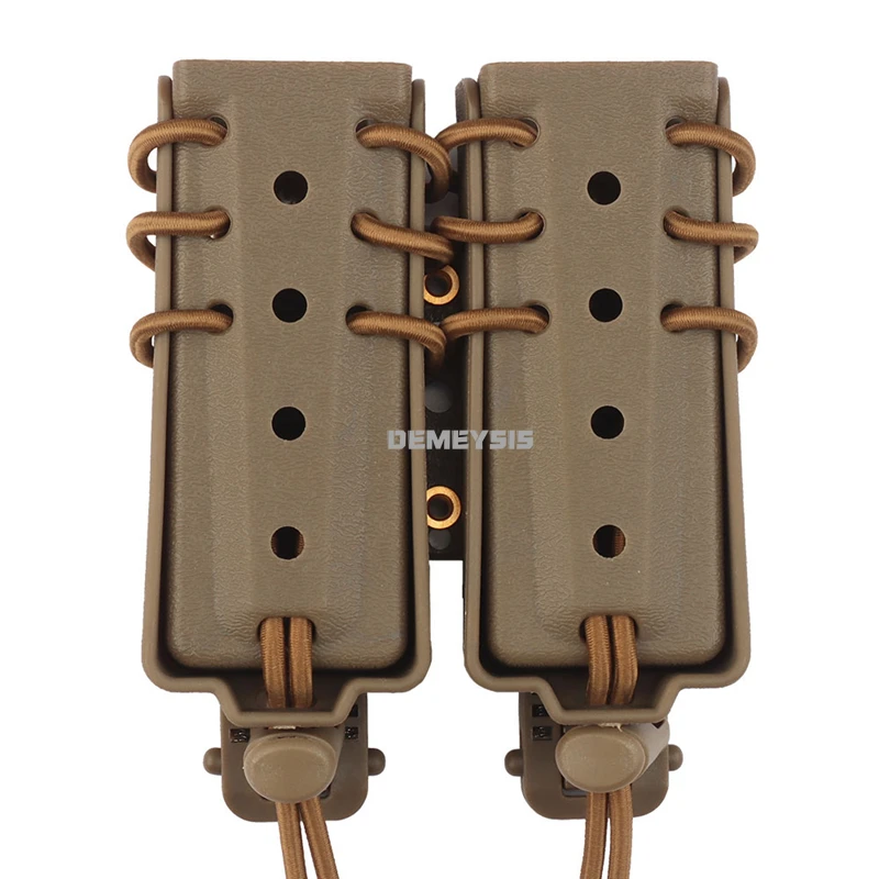 Funda portacargadores doble MOLLE 9mm liberación rápida