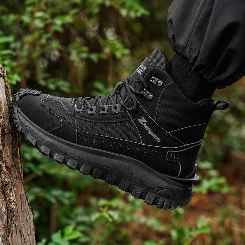 Botas de trekking de invierno para hombre, cálidas y antideslizantes - imagen 4
