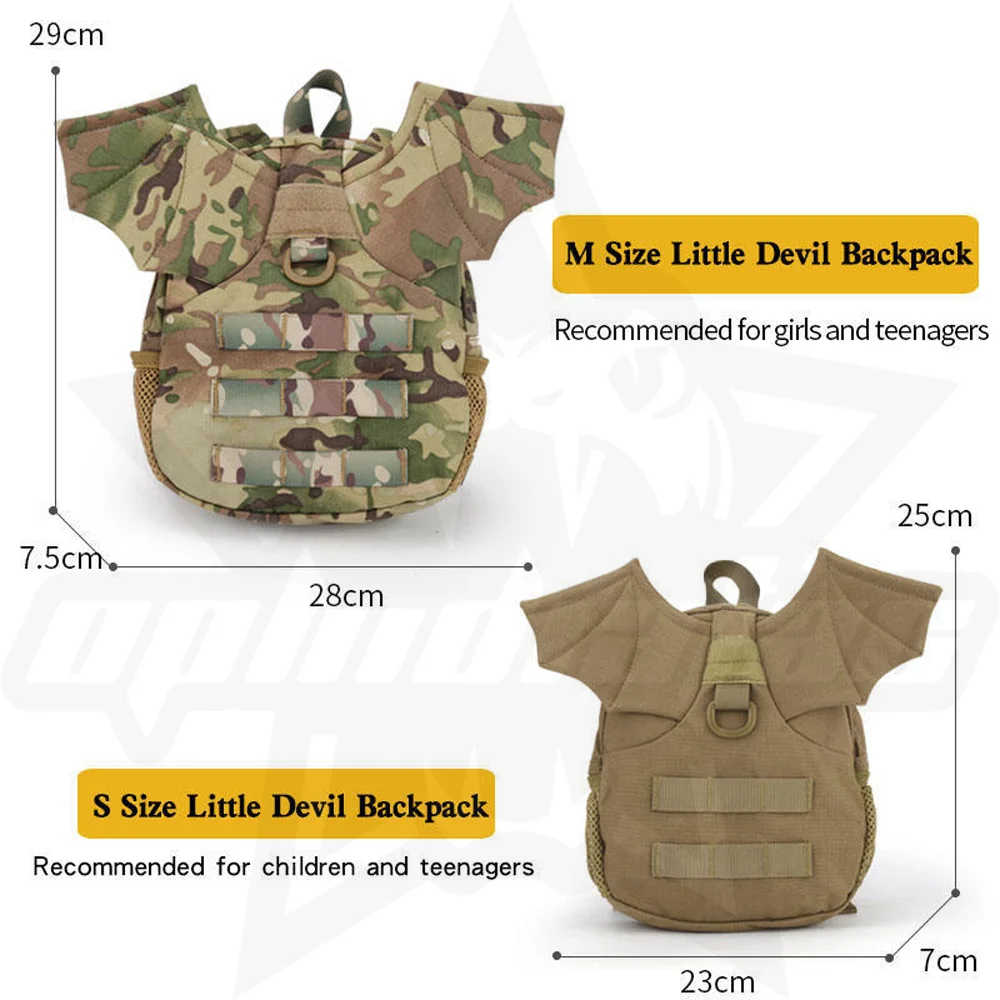 Mochila infantil OphidianTac Little Devil visión frontal