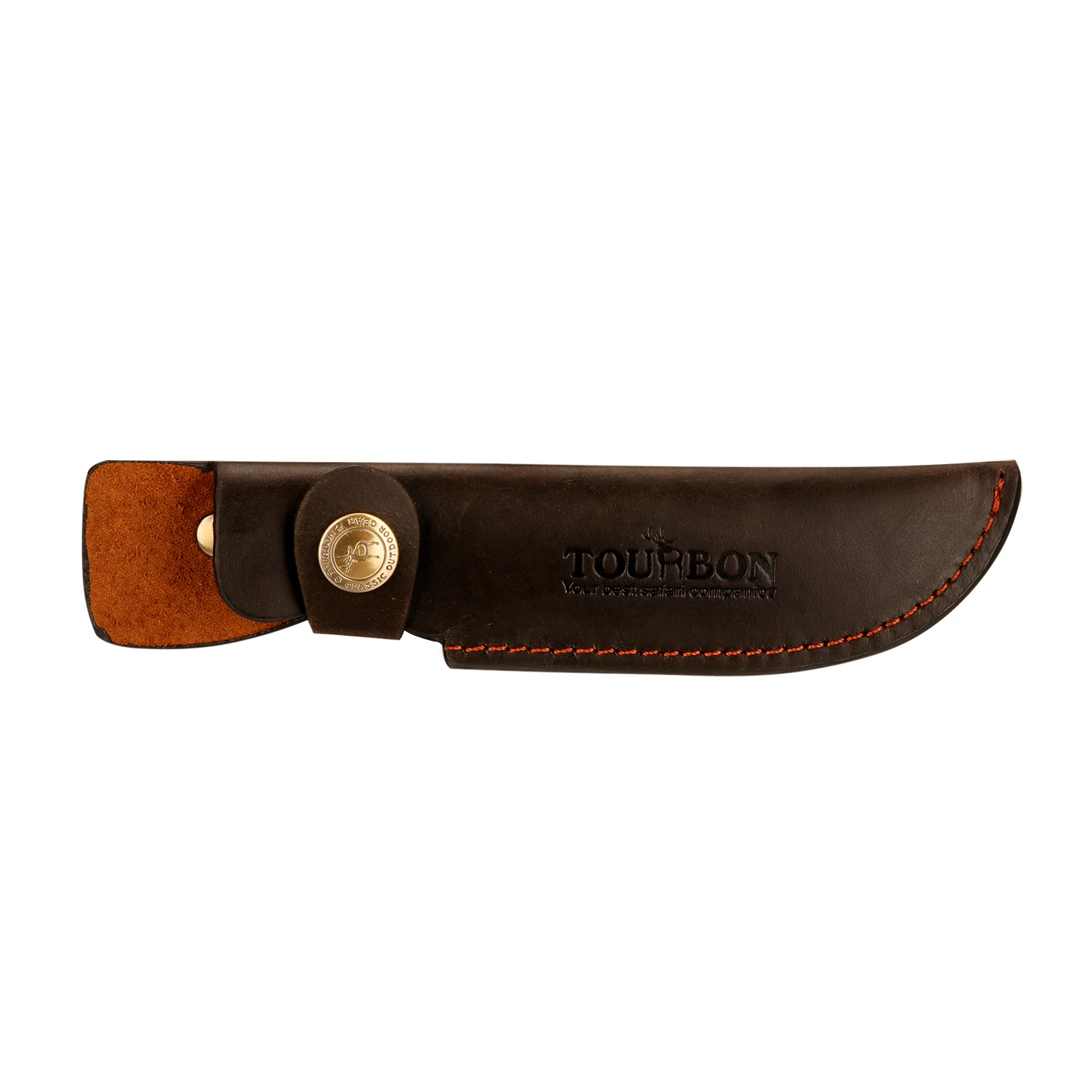 Tourbon Funda de cuchillo de cuero para hoja fija con cinturón