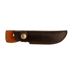 Tourbon Funda de cuchillo de cuero para hoja fija con cinturón