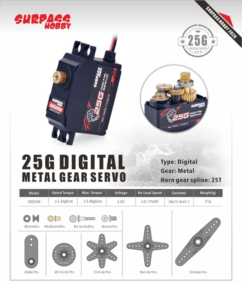 Servo digital 25 g S0025M