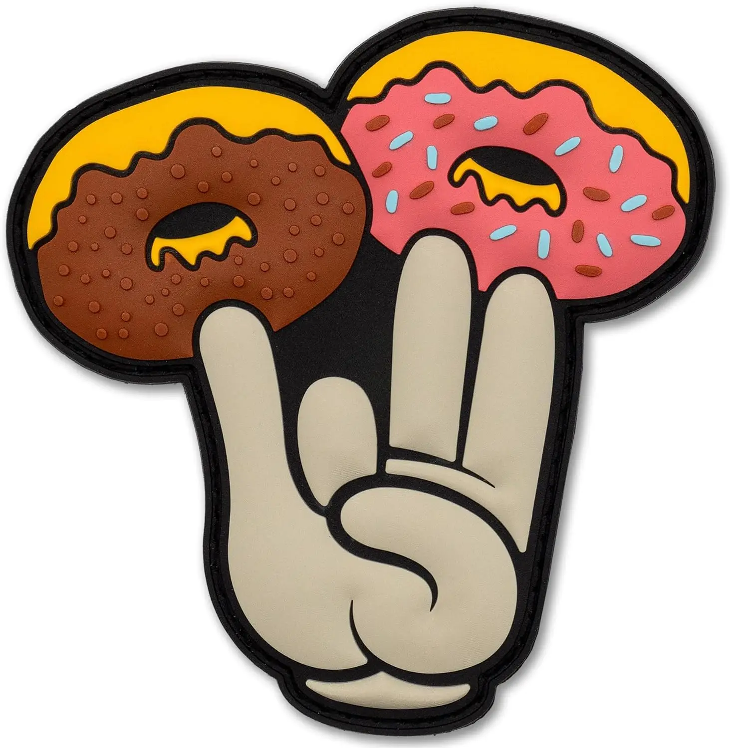 Parche táctico PVC Shocker Donuts diseño 3D divertido