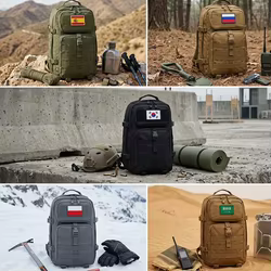 Parche bordado banderas USA Reino Unido con velcro táctico