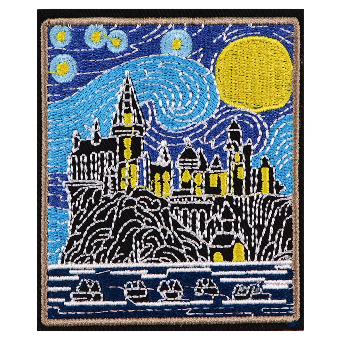 Parche bordado Van Gogh cielo estrellado para ropa - planchar o coser - imagen 2