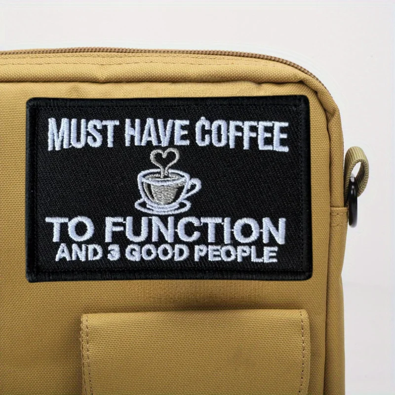 Parche táctico bordado café imprescindible para funcionar con velcro - imagen 5