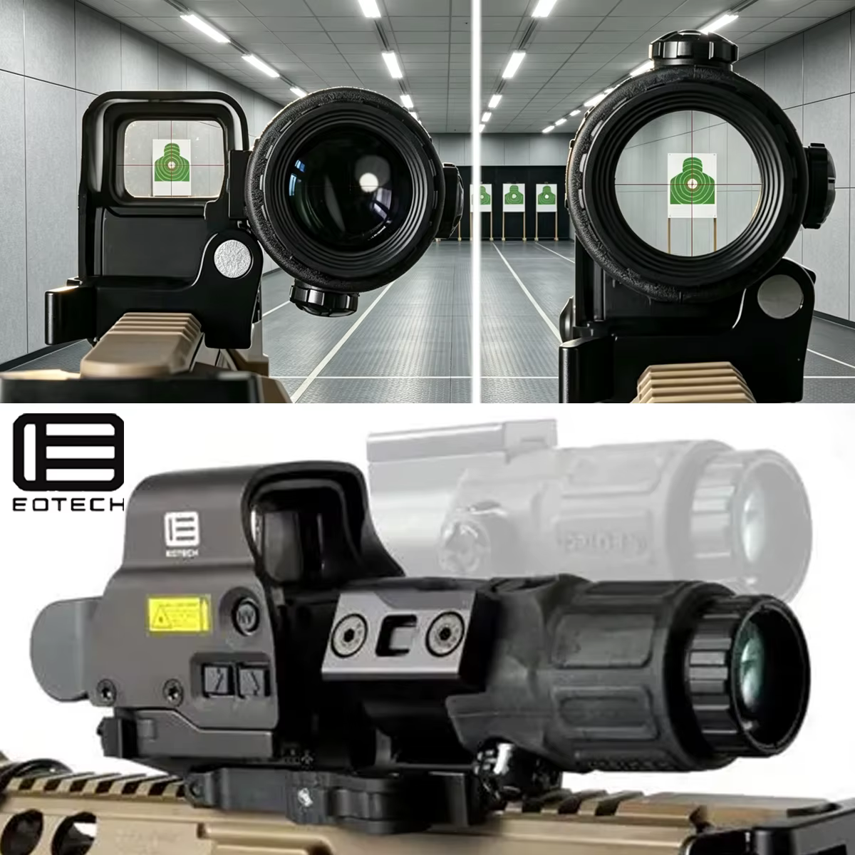 EOTech mira telescópica con lupa y riel Picatinny - imagen 3