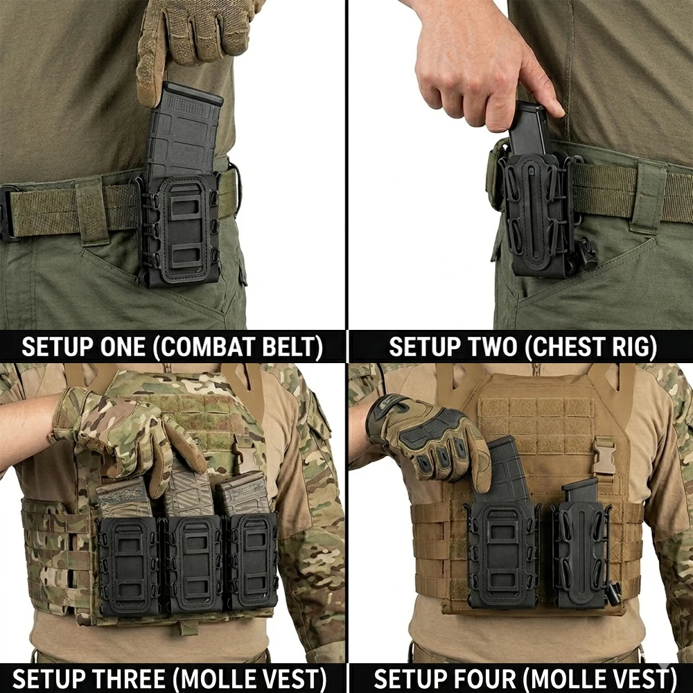 OPHIDIANTAC Porta cargadores táctico MOLLE para cinturón - imagen 5