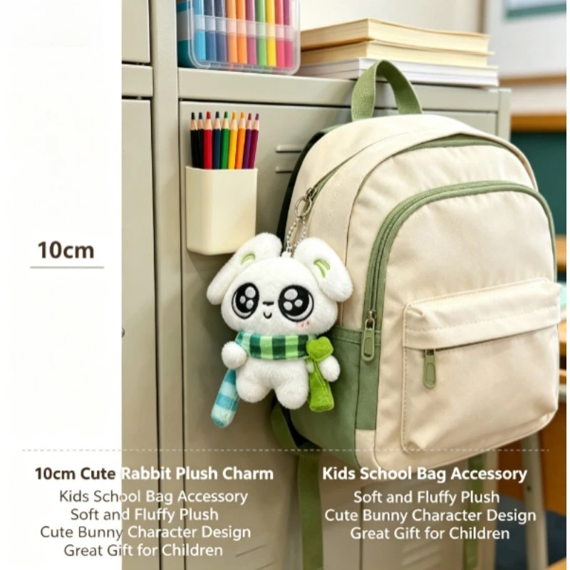 Detalle del adorno de mochila con estilo cartoon