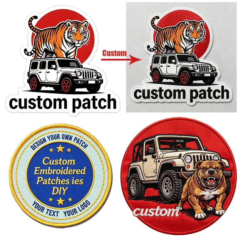 Parche bordado personalizable con velcro y para planchar - imagen 4