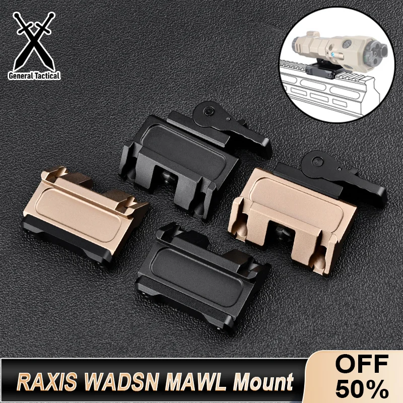 WADSN RAXIS Base montaje QD en aluminio para MAWL C1 - Airsoft táctico - imagen 3