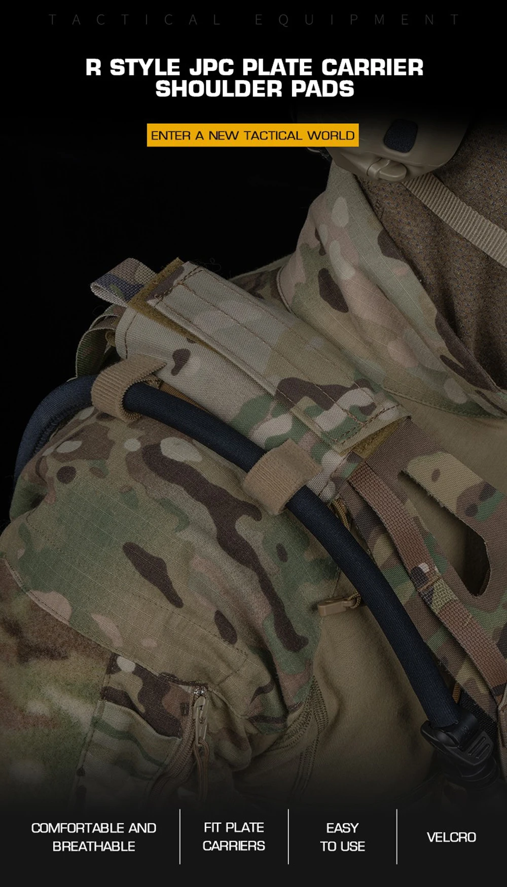 Hombreras tácticas KOLINLOV en mesh camuflaje