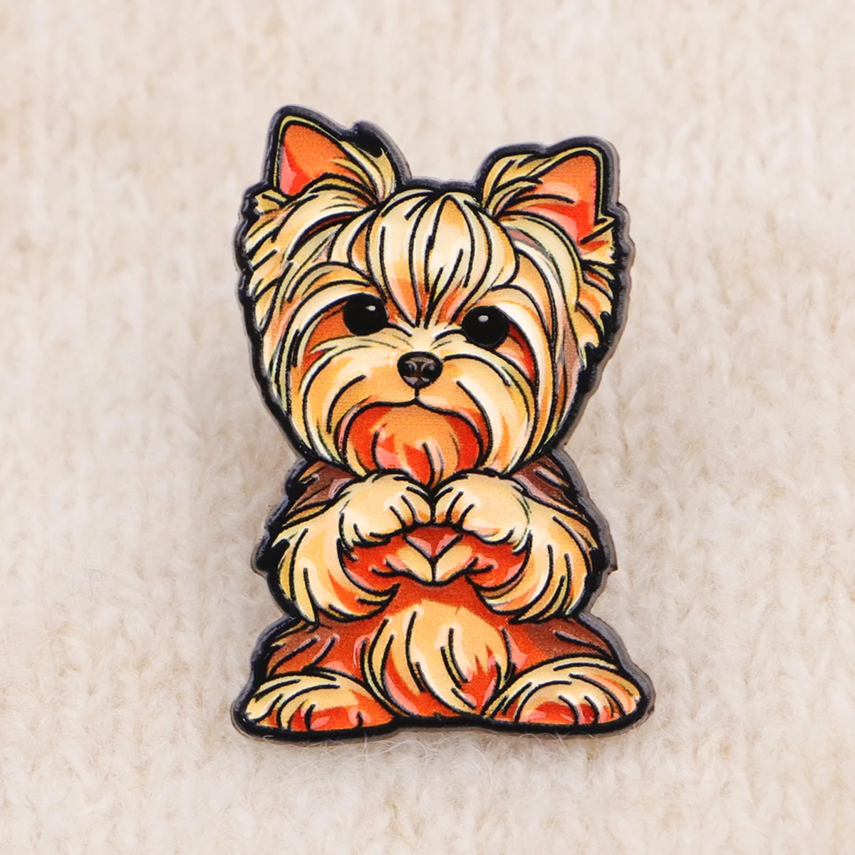 Pin esmalte perro tactico – Broche metalico mochila sombrero - imagen 3