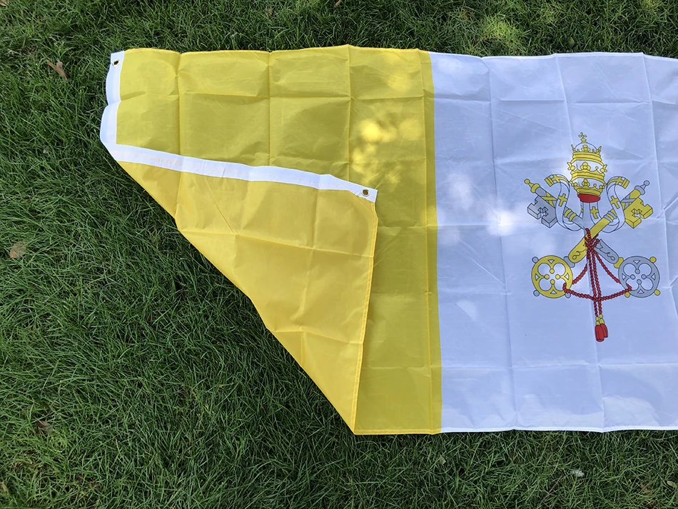SKY FLAG Bandera Cristiana de Poliéster – Iglesia y Ciudad del Santo - imagen 3
