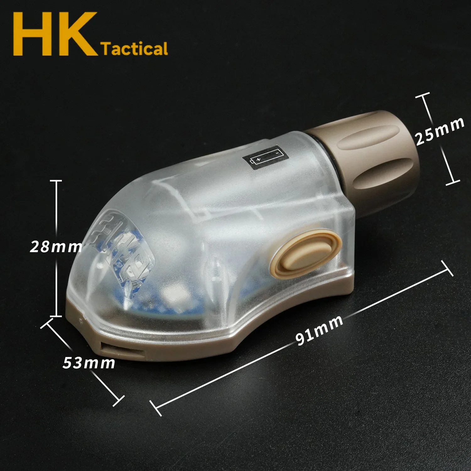 Luz estroboscópica táctica para casco con velcro roja/verde/azul IR - imagen 2