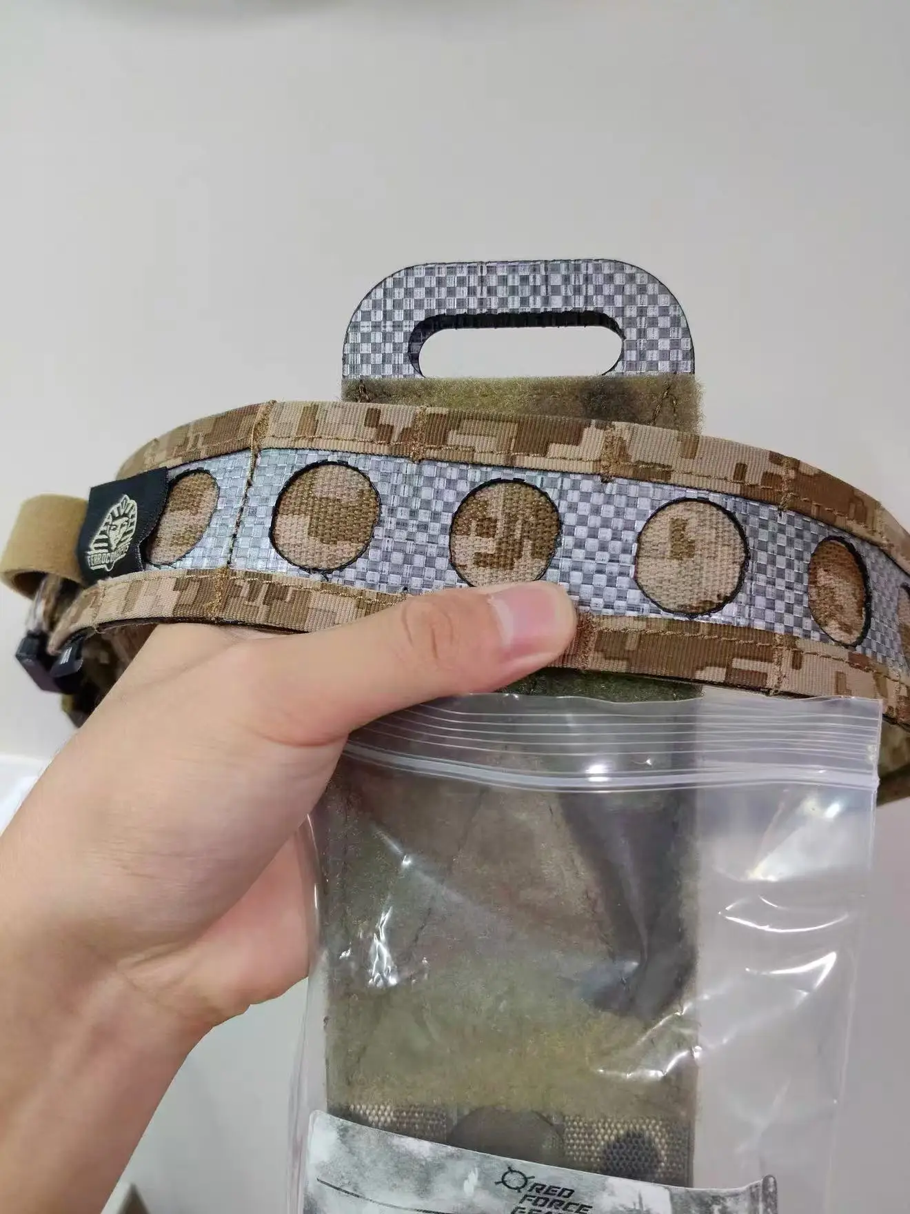 Cinturón táctico MOLLE airsoft doble capa con hebilla metálica - imagen 3