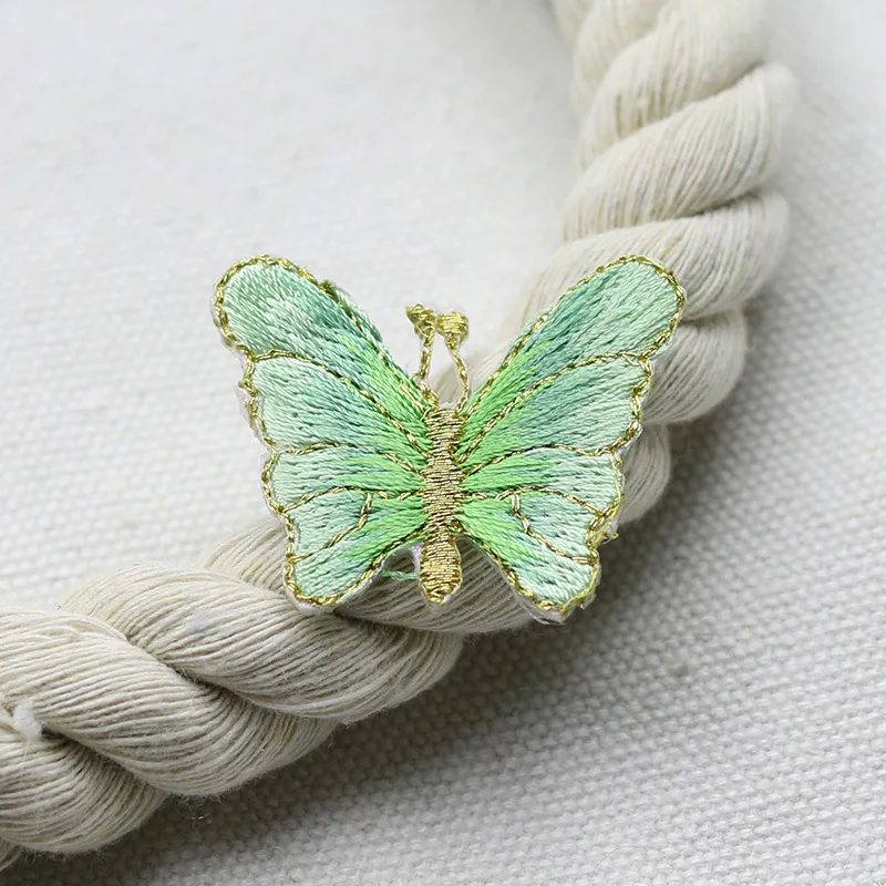 Parche termoadhesivo bordado mariposa para planchar, reparación DIY