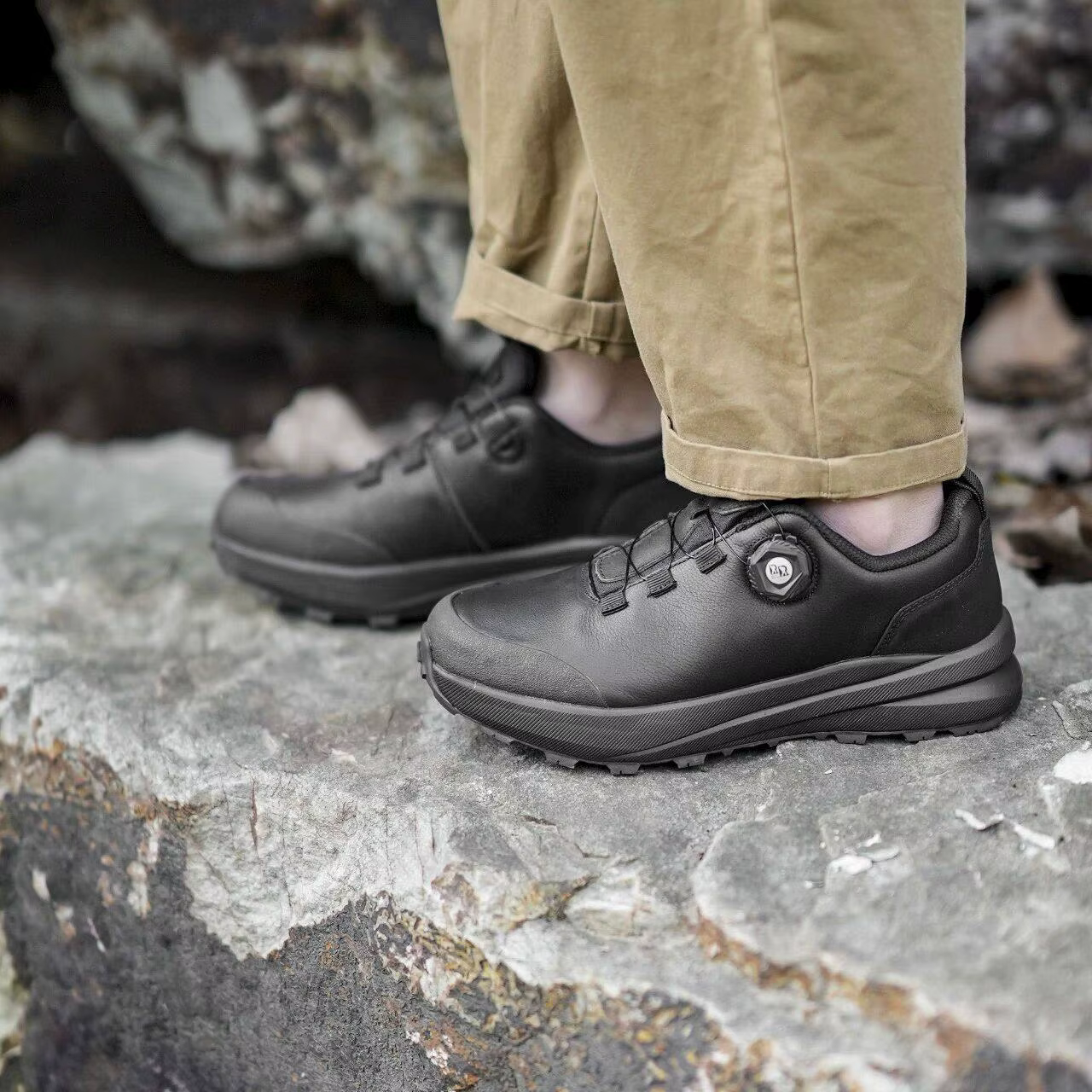 CAMSSOO Botas tácticas de piel – Senderismo montaña invierno hombre - imagen 5
