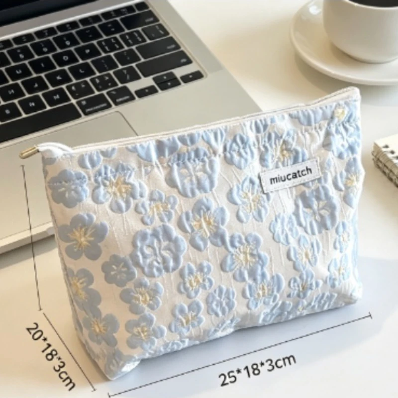 Bolsa de cosméticos de lona multiusos portátil con diseño de dibujos - imagen 5