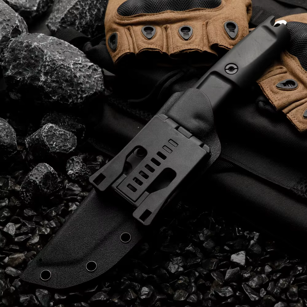 Cuchillo táctico de hoja fija para supervivencia y emergencia