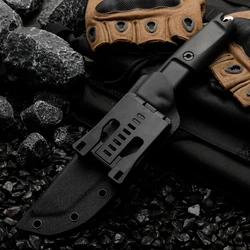Cuchillo táctico de hoja fija para supervivencia y emergencia