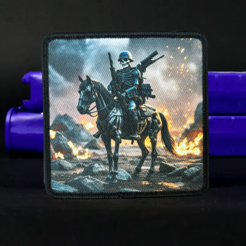 Parche táctico Esqueleto General Caballo de Guerra – Moral militar - imagen 4
