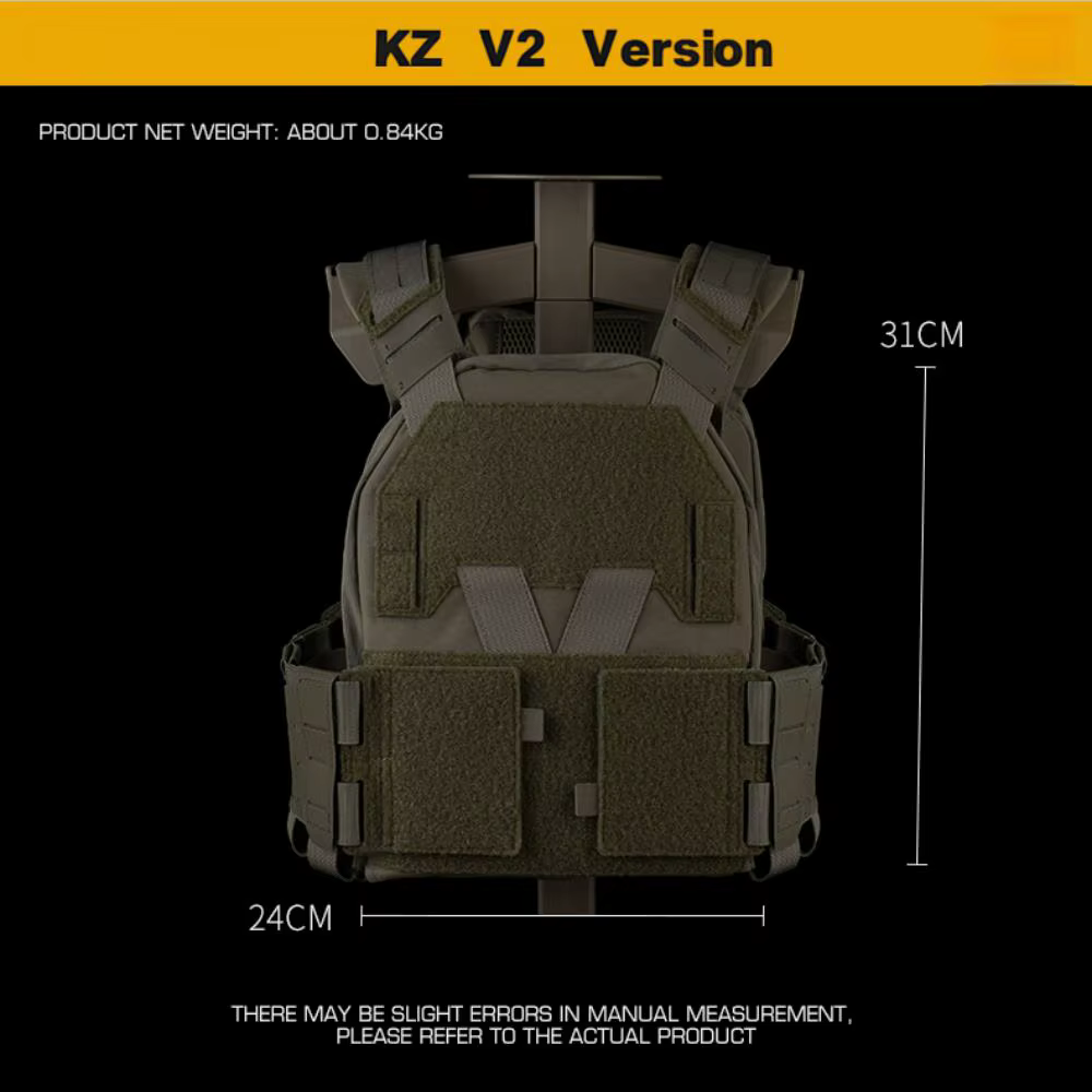 KZ Chaleco portaplacas modular con panel cargadores y bolsillos - imagen 2
