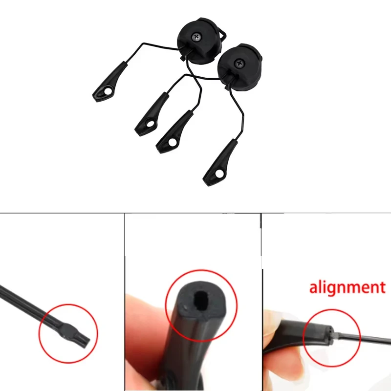 Montaje del riel lateral en casco ARC