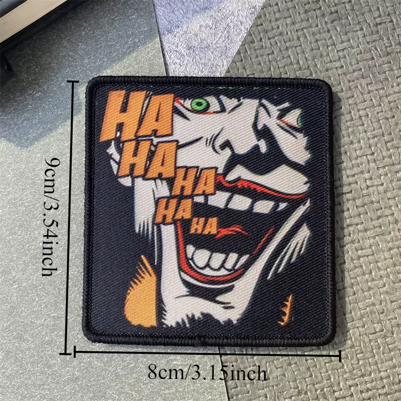 Parche moral táctico Hahahaha – Diseño impreso con velcro para mochila