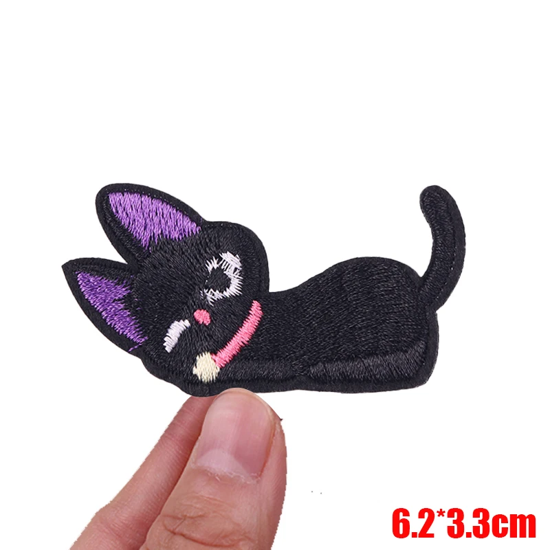 Parche termoadhesivo gato negro ojos grandes dibujos animados – DIY - imagen 5