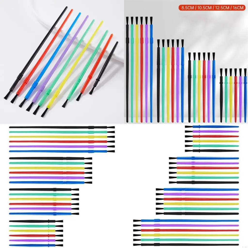 Pinceles de pintura lavables infantiles con agarre ergonómico - imagen 5