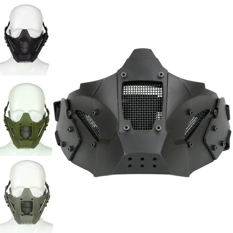 Máscara táctica airsoft protección facial semicubierta