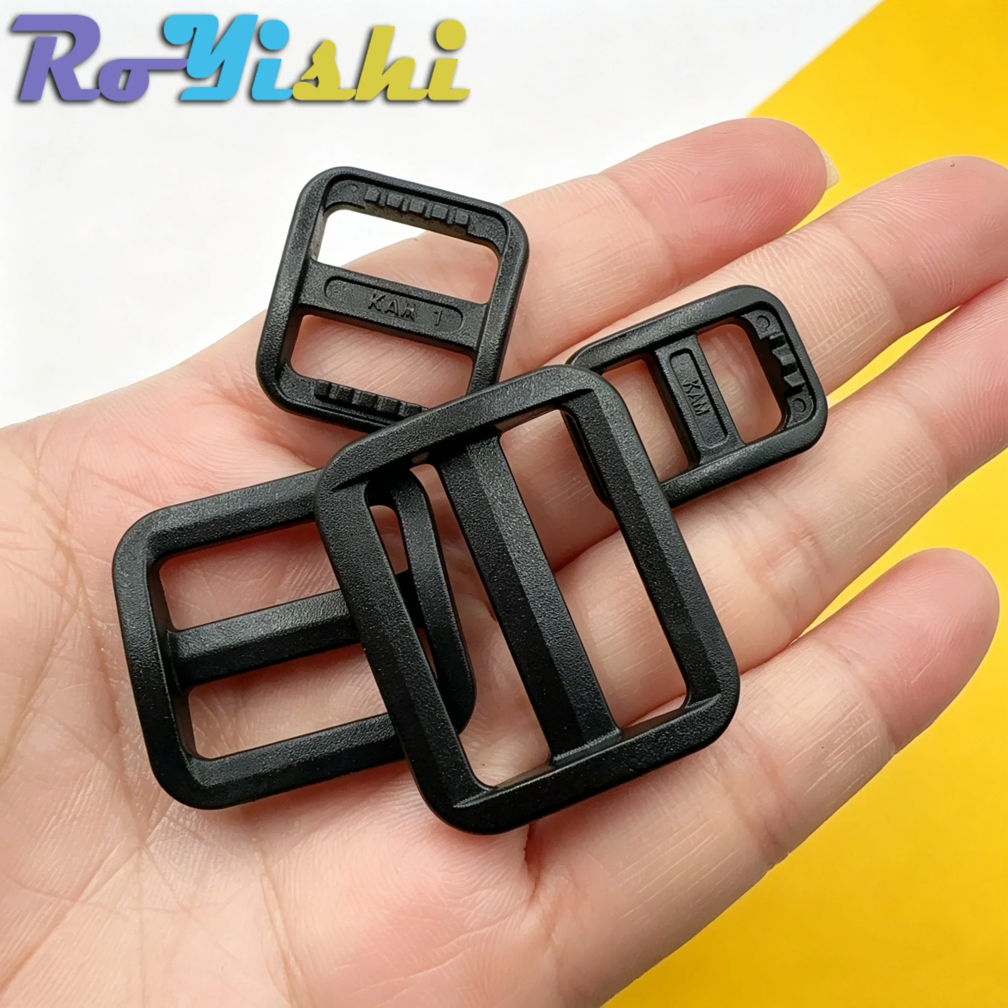 RoYish hebilla liberación lateral plástico Tri-Glide deslizador negro