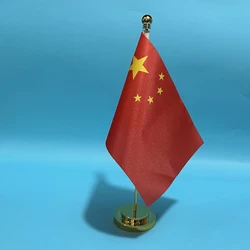 Bandera China en poliéster para decoración de escritorio