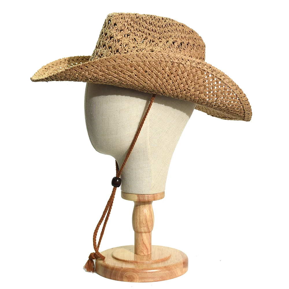 Sombrero de paja fedora Panama de ala ancha unisex - imagen 4