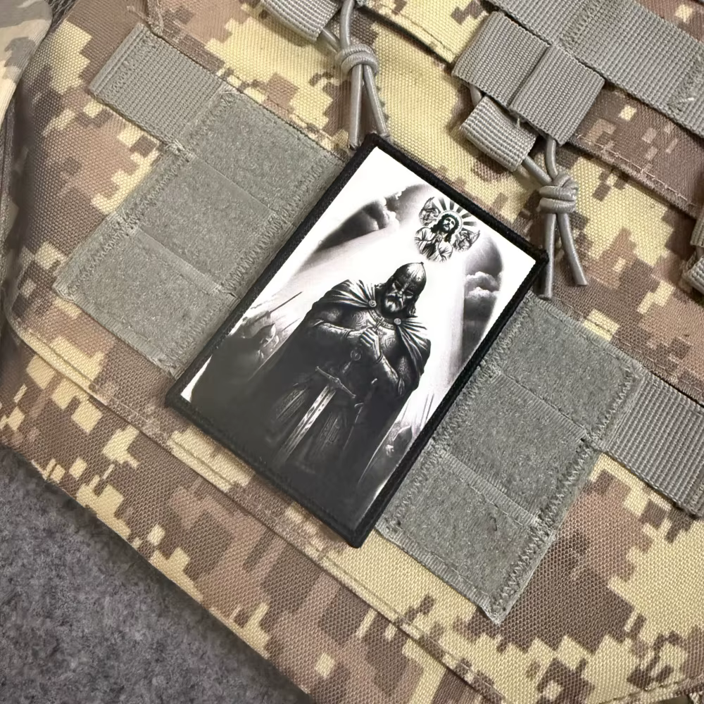 Parche táctico Knight Morale de gancho y bucle escudo cruzado