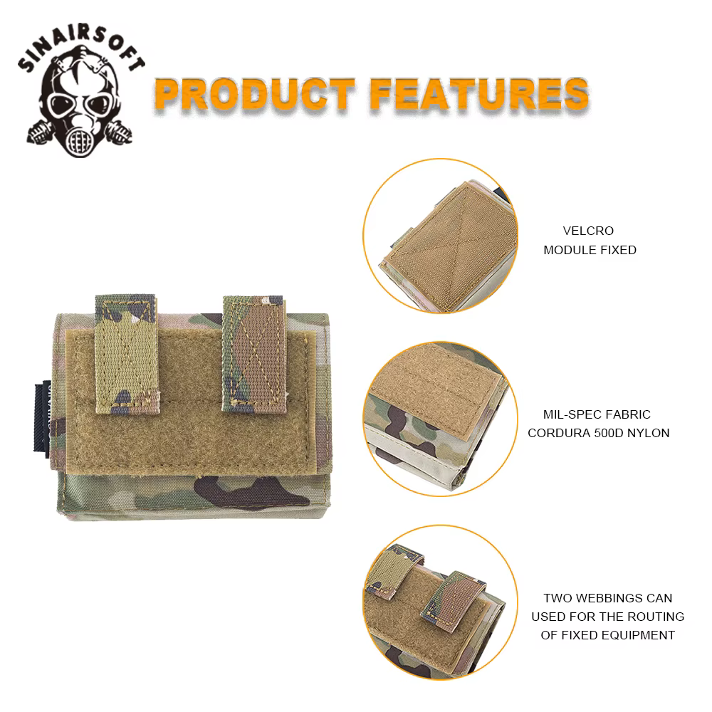 SINAIRSOFT Bolsa táctica casco MOLLE extraíble con contrapeso NVG - imagen 2