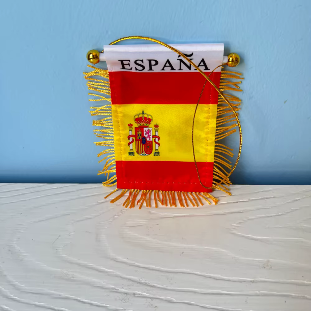 Bandera colocada como adorno decorativo