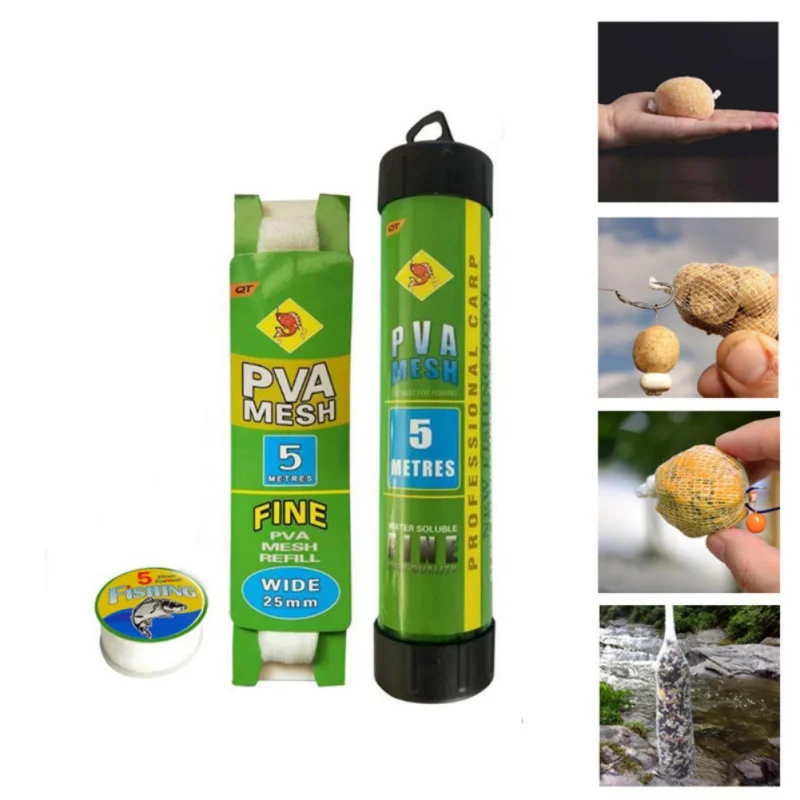 Red de Pesca de PVA de 5M y malla soluble antes del remojo