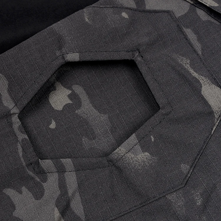 Camiseta táctica manga larga cremallera algodón camuflaje - imagen 4