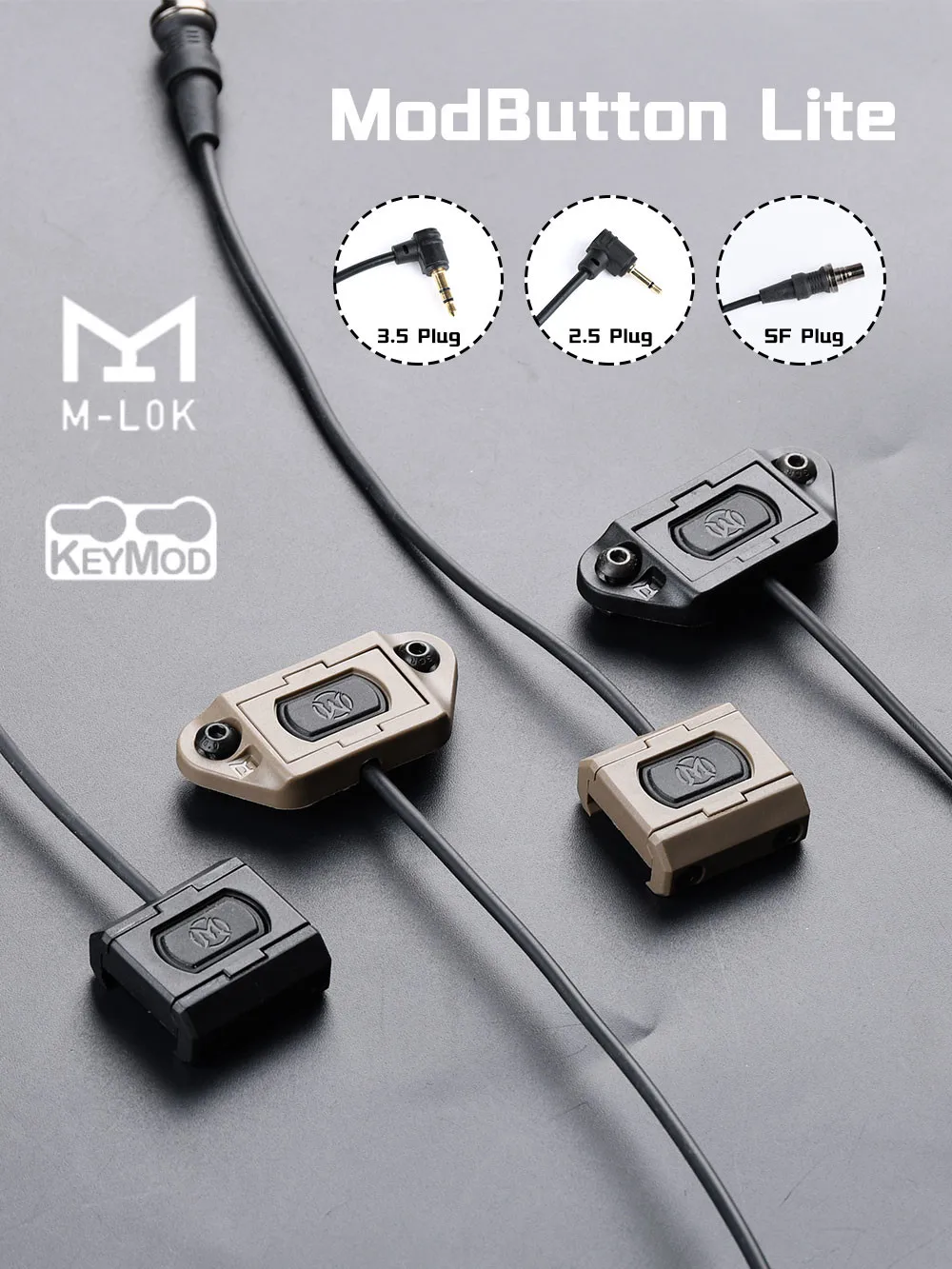 WADSN interruptor remoto de presión táctica montado