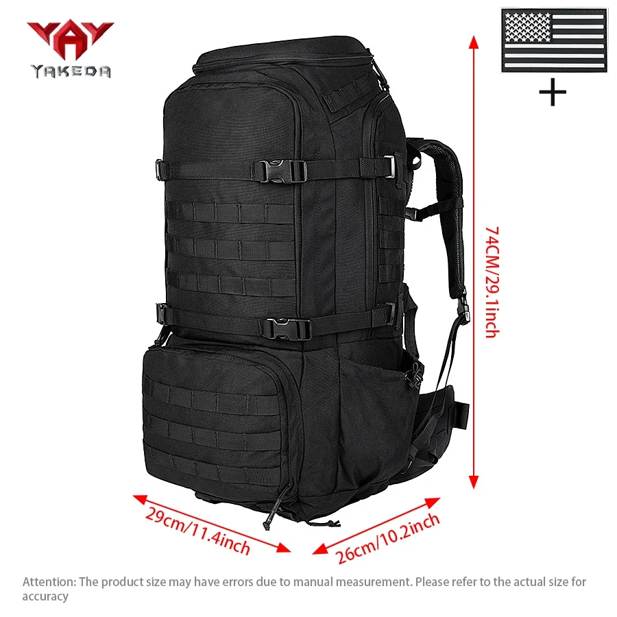 YAKEDA mochila táctica con soporte reforzado y malla transpirable - imagen 4