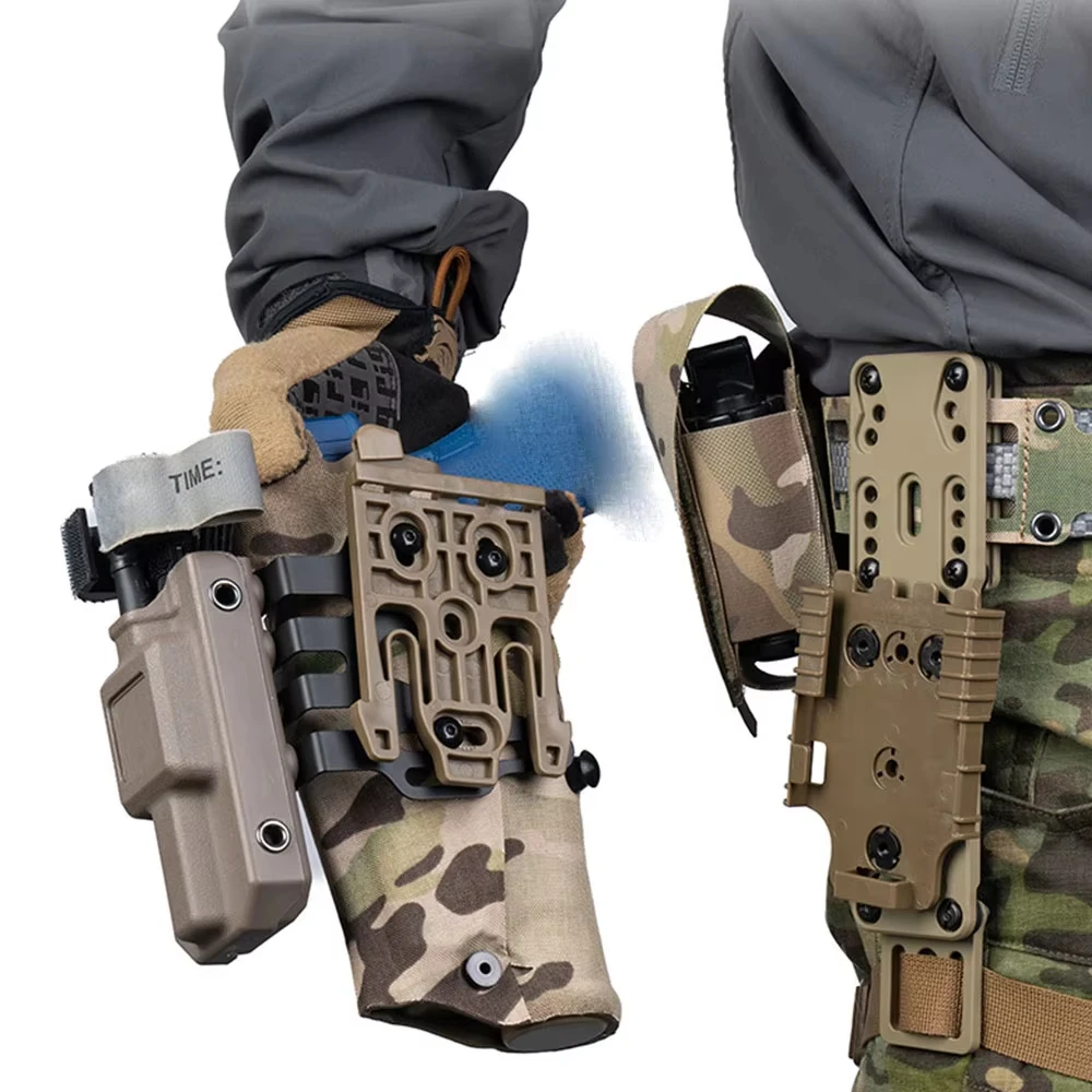 Adaptador MOLLE ajustable para soporte táctico de funda de pistola