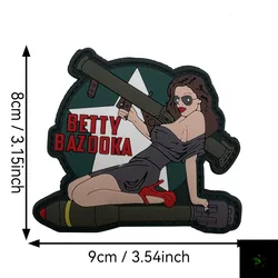 Parche táctico 3D PVC con velcro gancho y bucle para ropa